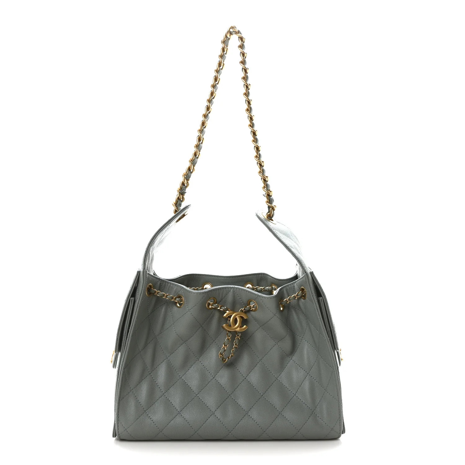 Chanel Caviar Quilted Small Chanel 25 Handbag Light Green 1698873 | FASHIONPHILE (US)