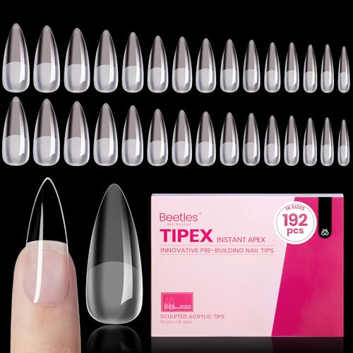 Beetles Tipex Instant Apex Nail Tips Medium Stiletto 192 pcs | Amazon (US)