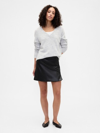 Vegan-Leather Mini Skirt | Gap Factory