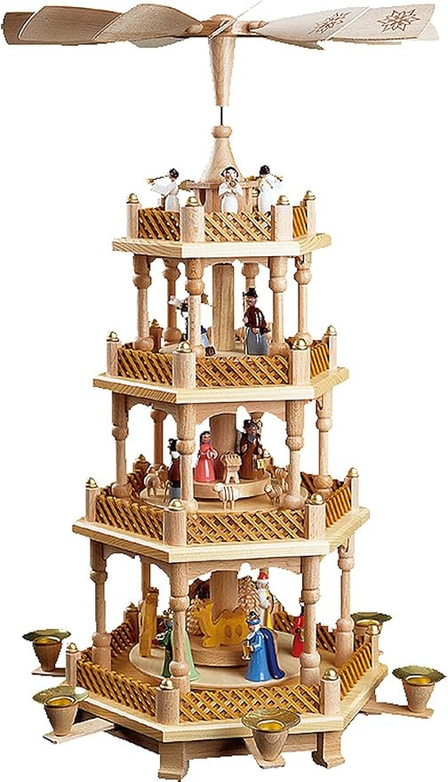 Alexander Taron Importer 16723 Richard Glaesser Pyramid-4 Tiers-Nativity Scene, Wise Men, Shepher... | Amazon (US)
