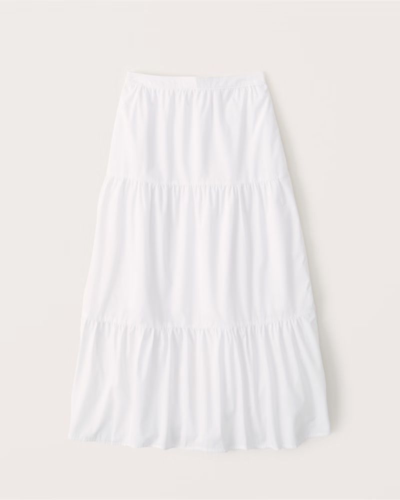 Tiered Midaxi Skirt | Abercrombie & Fitch (UK)