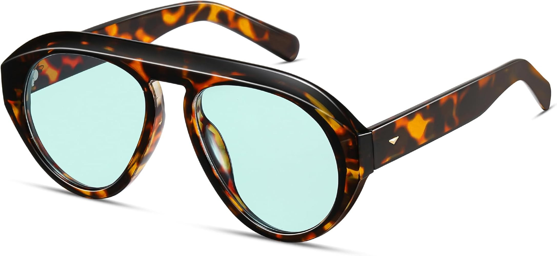 Oversized Aviator Sunglasses for Women Men Trendy Retro Big Shades | Amazon (US)