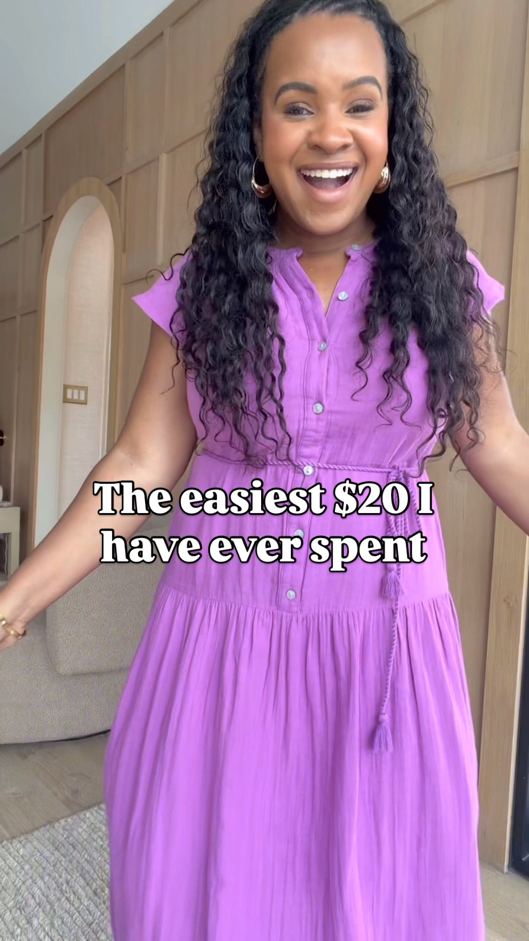 This midi dress is perfect for spring + under $20!💜 So flattering and comes in multiple colors. 

#LTKgrwm #LTKSeasonal #LTKootd