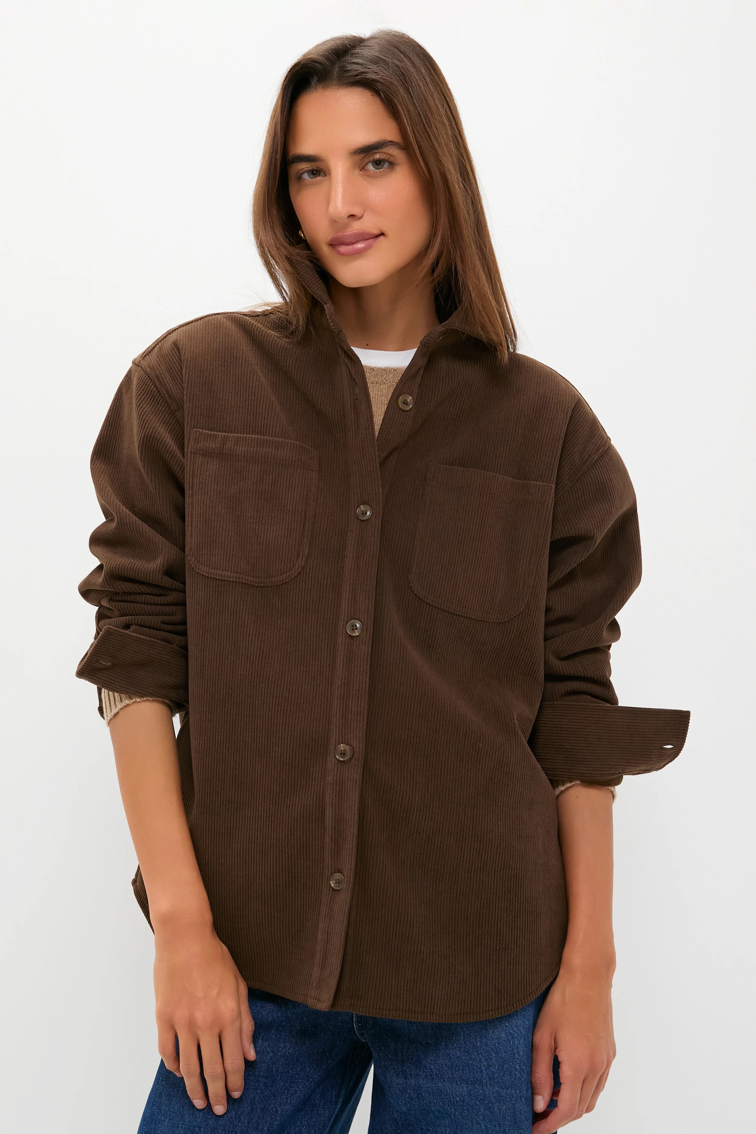Brown Corduroy Fleece Lined Banks Shirt Jacket | Tuckernuck (US)