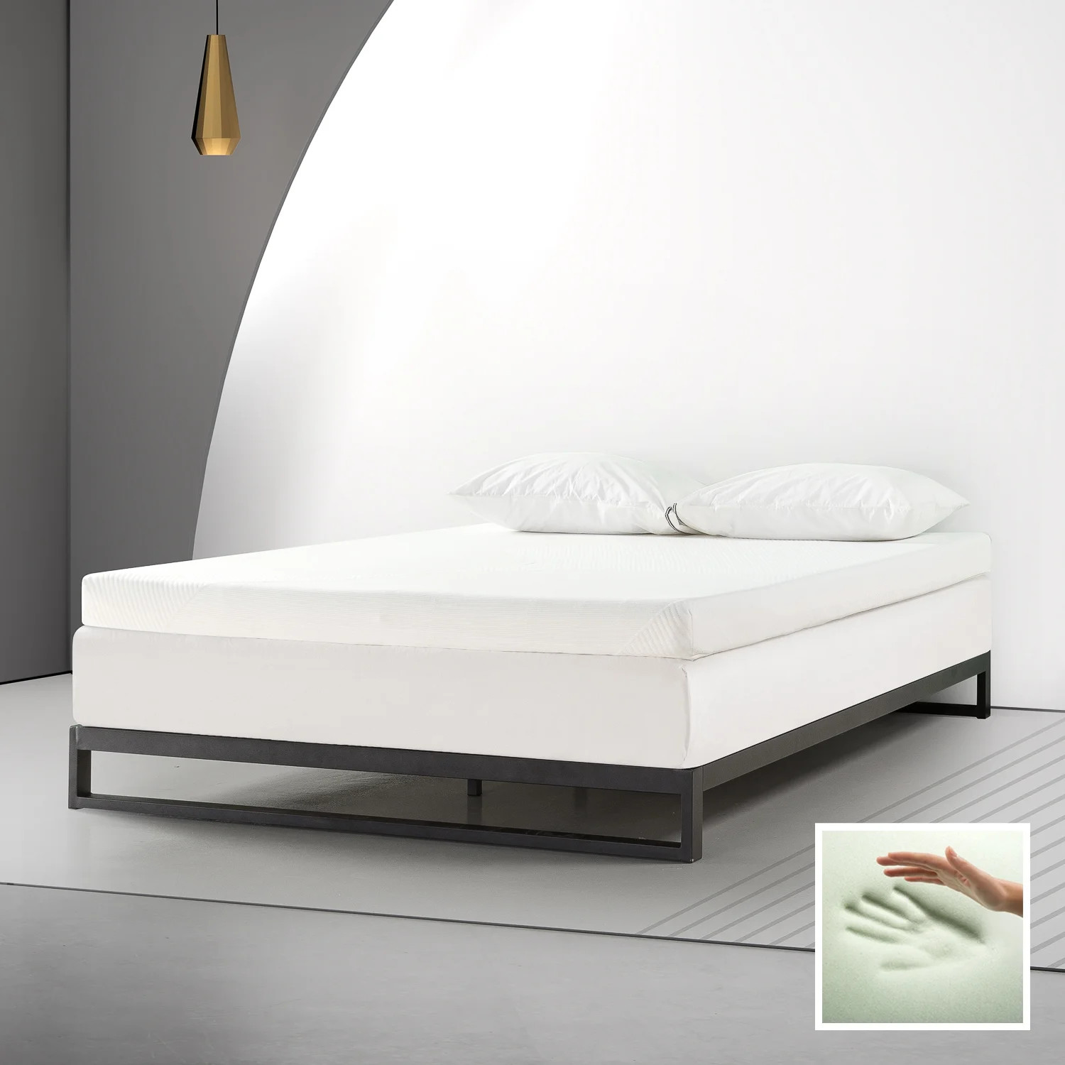 Spa Sensations by Zinus 4" Memory Foam Mattress Topper With Theratouch, Queen - Walmart.com | Walmart (US)