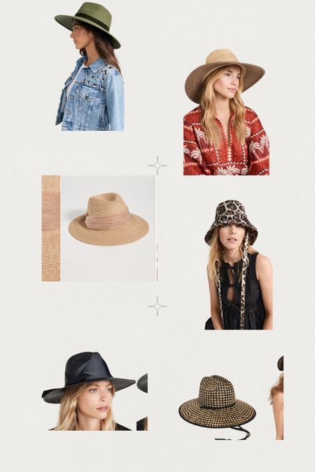 Summer hats. Adding the leopard one to my Mothers Day wishlist!
