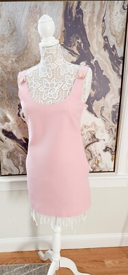 Versace Cady Enver Medusa Button Embellishment Pink Mini Dress | eBay US