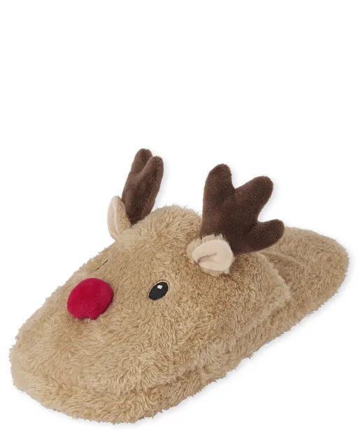 Unisex Adult Christmas Matching Family Reindeer Slippers | The Children's Place | The Children's Place