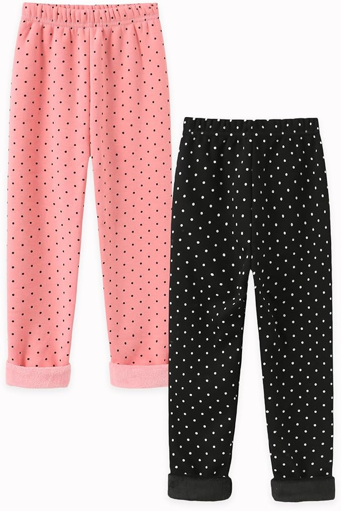 Girls Winter Leggings Thick Cotton Fleece Lined Girls Pants Warm Stretchy Thermal Tights Pants fo... | Amazon (US)