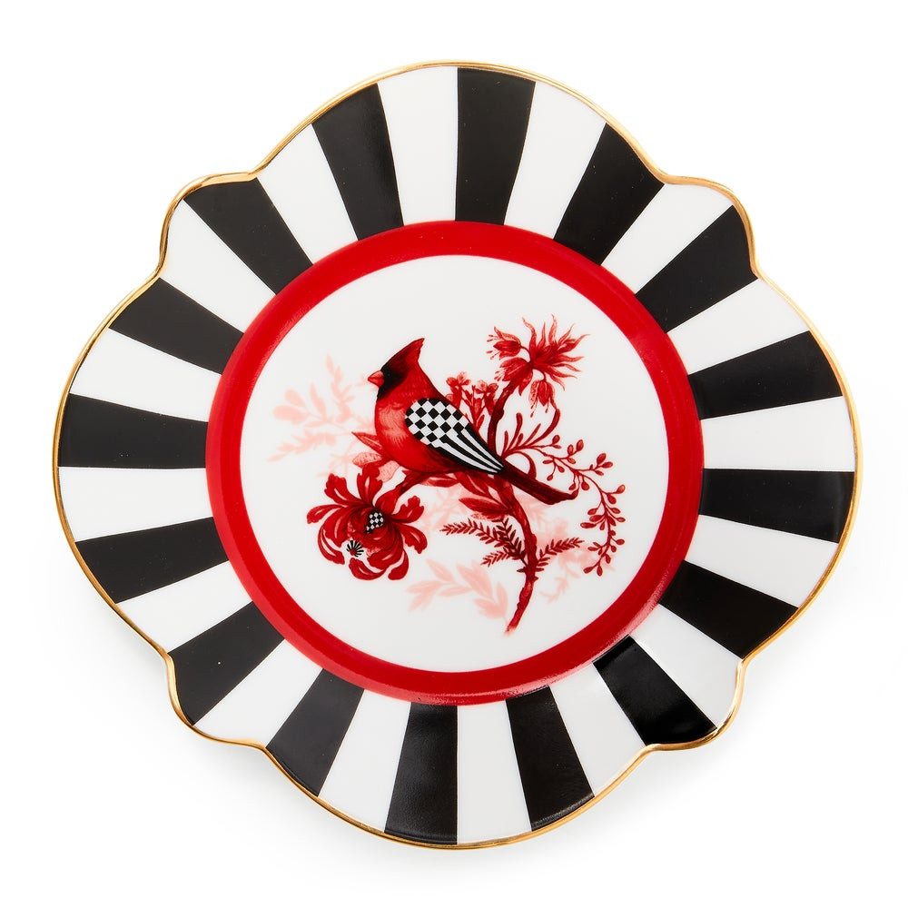 Cardinal Toile Bread & Butter Plate | MacKenzie-Childs