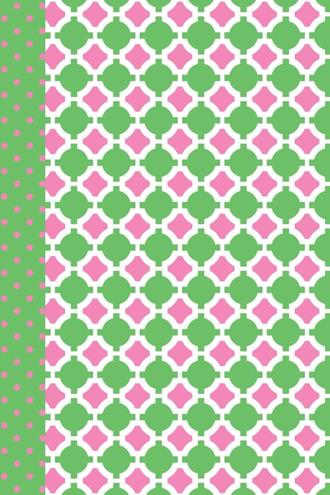 Preppy Pink&Green Journal/Notebook: 120 lined pages | Amazon (US)