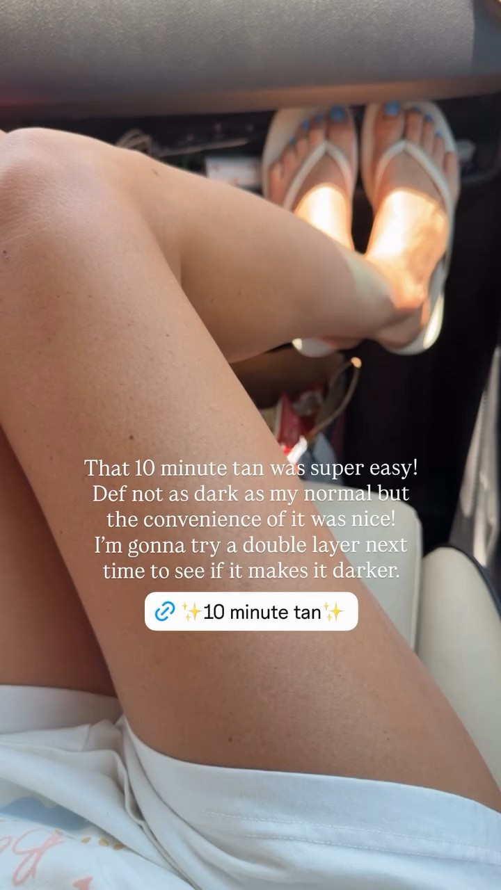 That 10 minute tan was super easy! Def not as dark as my normal but the convenience of it was nice!
I’m gonna try a double layer next time to see if it makes it darker.