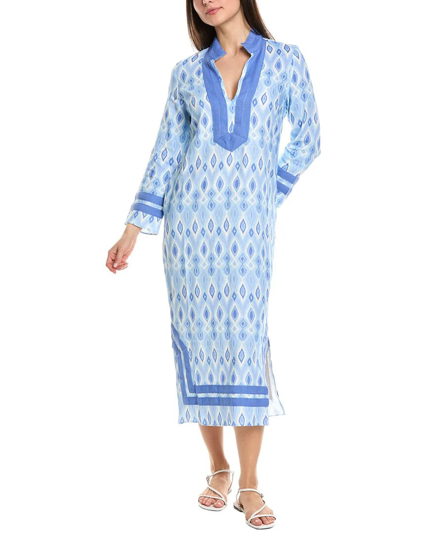Sail to Sable Classic Linen-Blend Maxi Tunic | Shop Simon