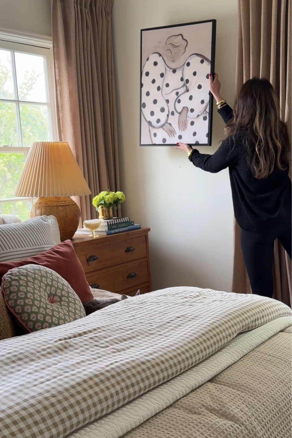 I linked the exact size of the canvas! Use code: prettyonfridays. Also linked the bedding and the curtains and pillows

#LTKHome