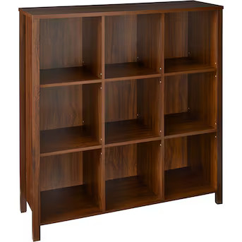 ClosetMaid 35.91-in H x 35.79-in W x 11.69-in D Dark Chestnut Wood Laminate 9 Cube Organizer | Lowe's