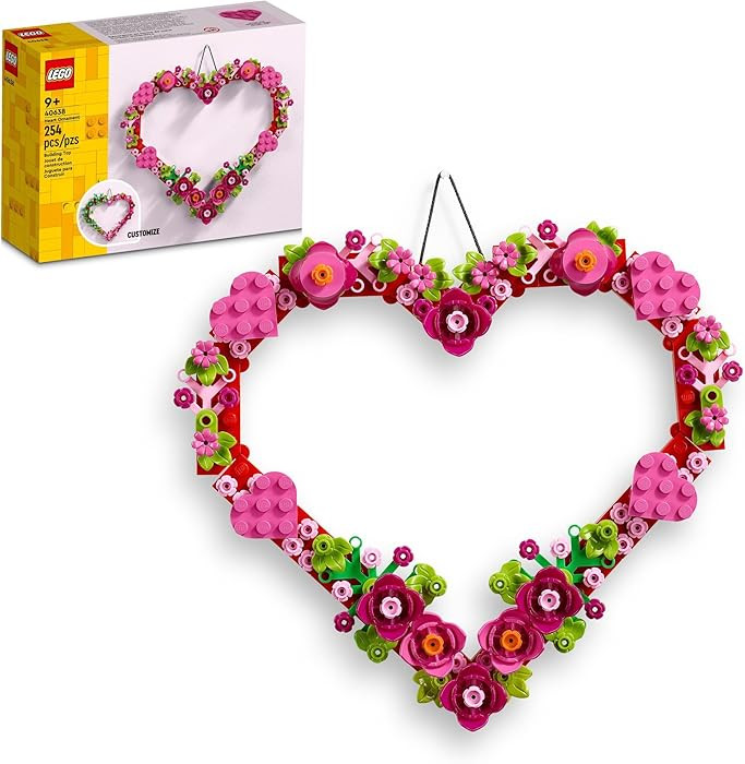 LEGO Heart Ornament Building Toy Set - Fun Arts and Crafts Idea for Girls and Boys, Ages 9+ - Gif... | Amazon (US)