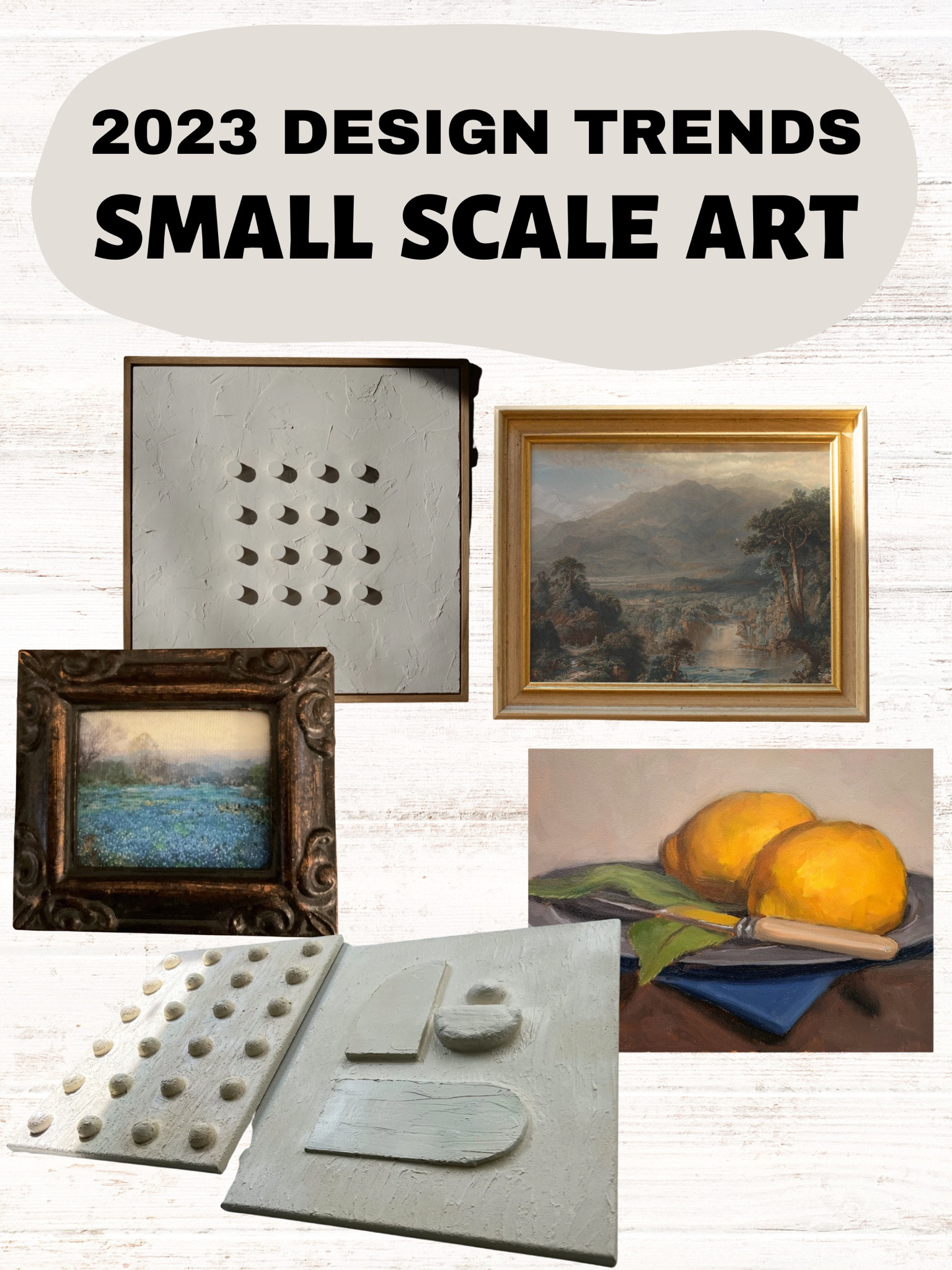 Small Scale art is another Design Trend in 2023 im Loving!  Textural, Painted Landscape, and Still Life paintings are among my favorite trends 🤩

#LTKhome #LTKSeasonal