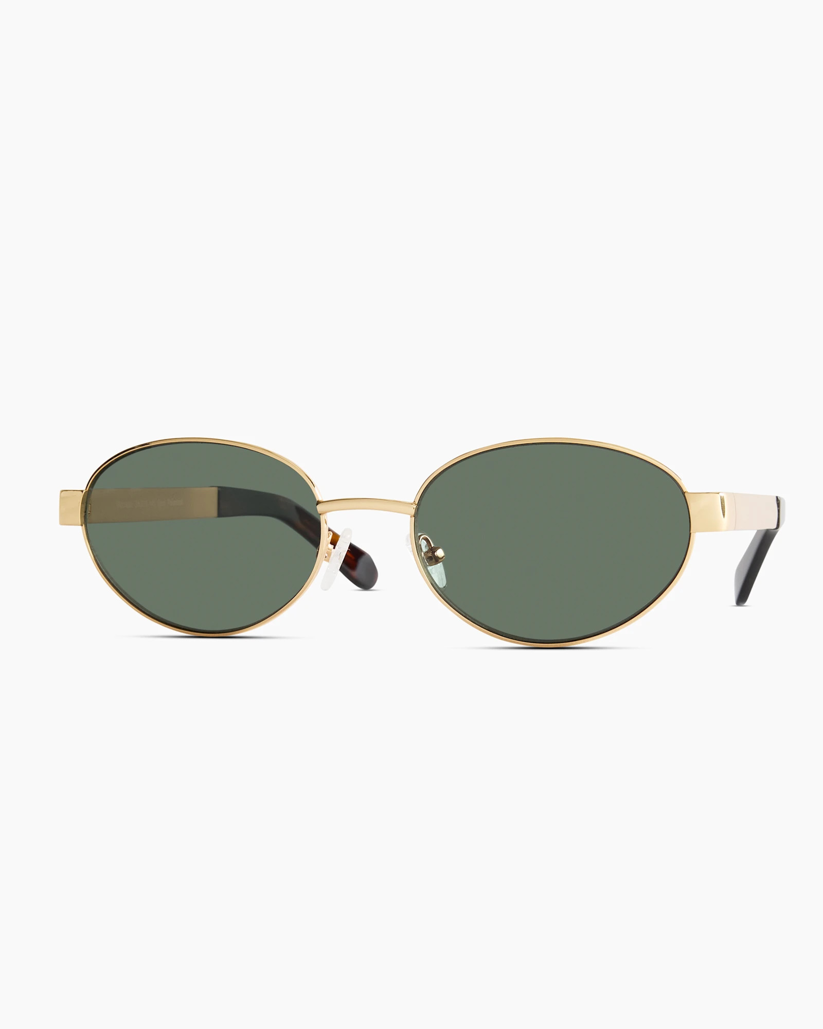 Monaco Polarized Stainless Steel Sunglasses in Gold With Green Lens | Quince