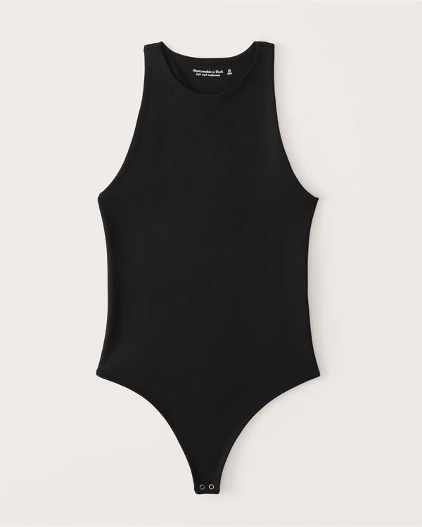 Double-Layered Seamless Fabric Open Back Bodysuit | Abercrombie & Fitch (US)