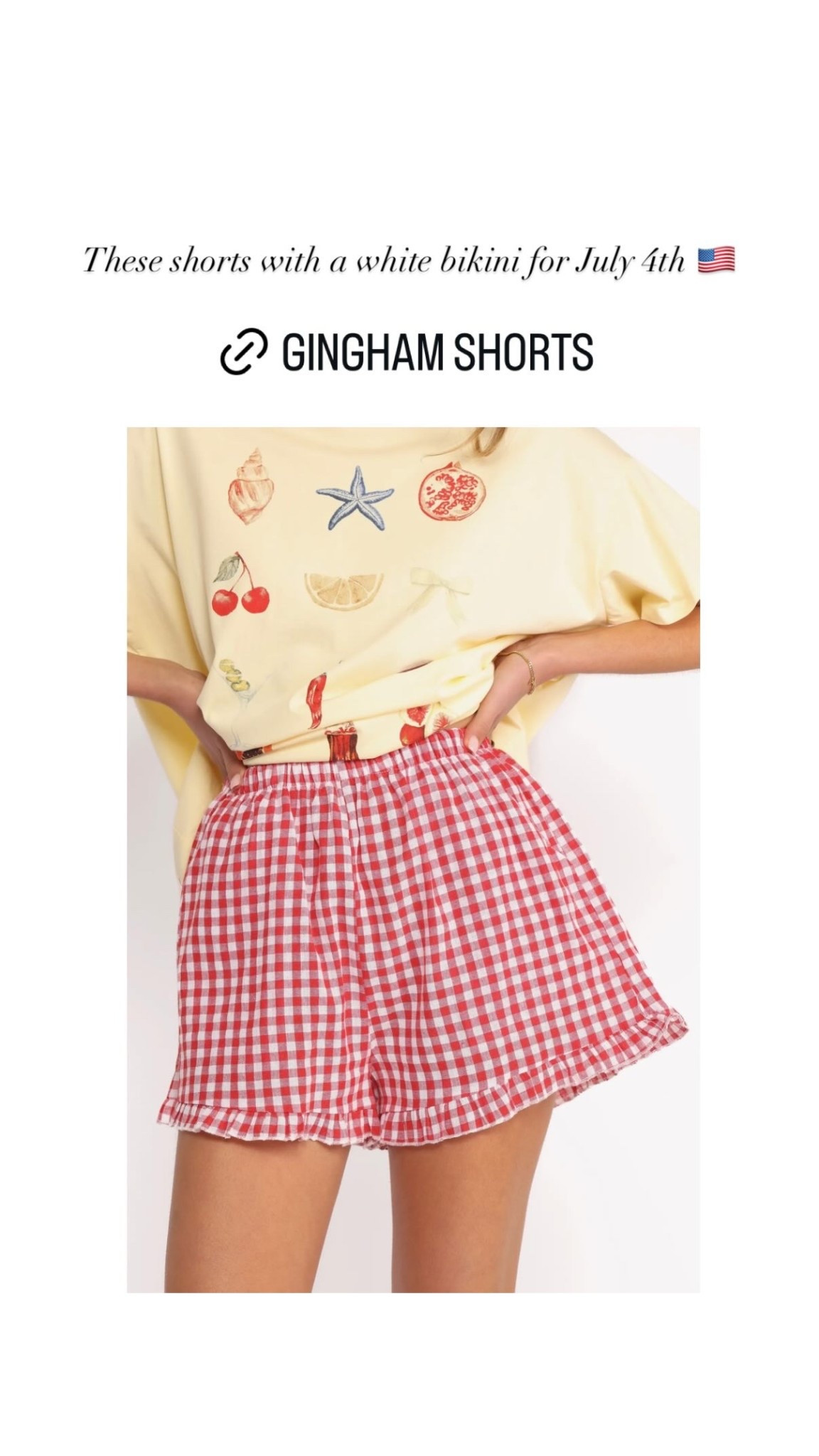 These gingham shorts with a white bikini for July 4th 🇺🇸

#LTKstorytime #LTKSeasonal