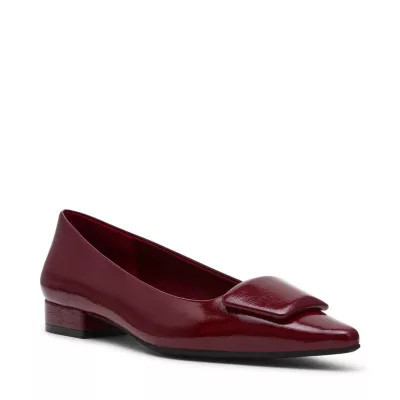 Anne Klein Women's Crawford Pointed-Toe Flat, Burgundy, 5.5M | Belk