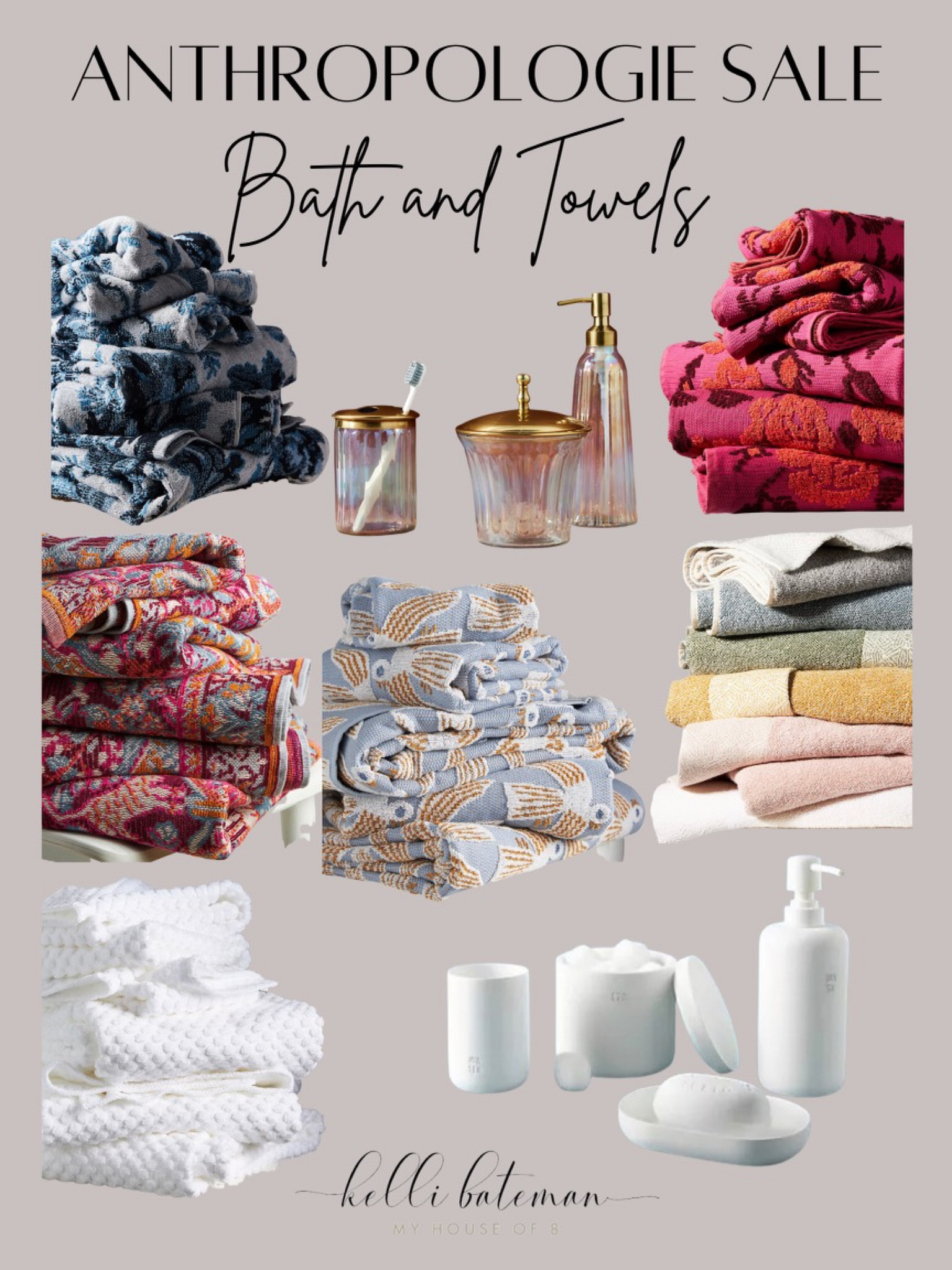 Anthropologie bathroom items. Bath towels. Bathroom canisters 

#LTKunder100 #LTKhome #LTKFind