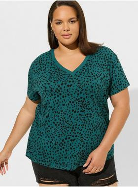 Heritage Jersey V-Neck Relaxed Fit | Torrid (US & Canada)
