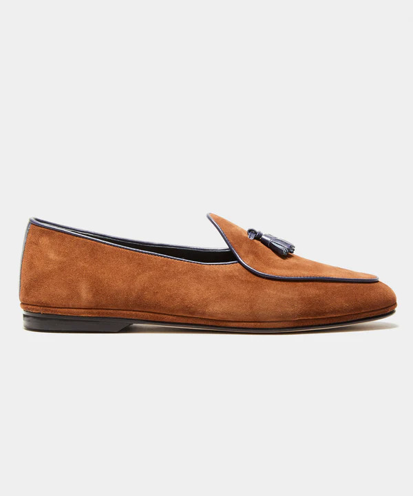 Todd Snyder x Rubinacci Exclusive Marphy Suede Loafer in Tobacco | Todd Snyder