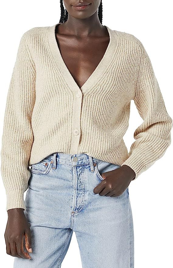 Amazon Essentials Women's Soft Touch Ribbed Blouson Cardigan | Amazon (US)