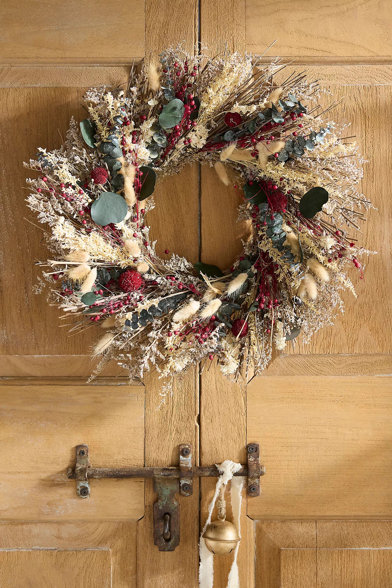 Dried Caspia + Eucalyptus Wreath | Anthropologie (US)