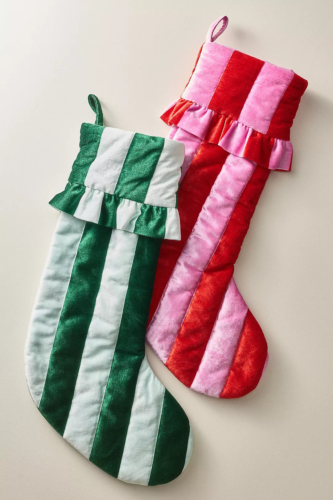Ruffled Stripe Stocking | Anthropologie (US)