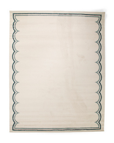 Made In Turkey 7x10 Scalloped Border Area Rug | TJ Maxx