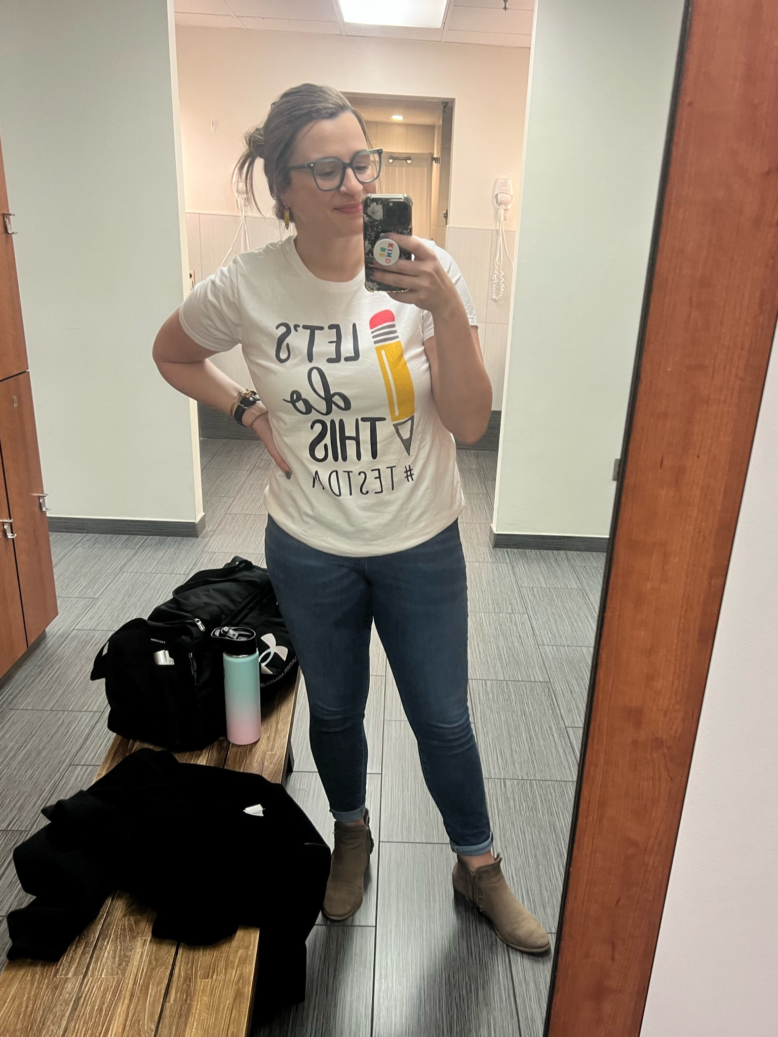 State testing day! Teacher tees. Teacher outfits. Teacher graphics  

#LTKfindsunder50 #LTKworkwear #LTKmidsize