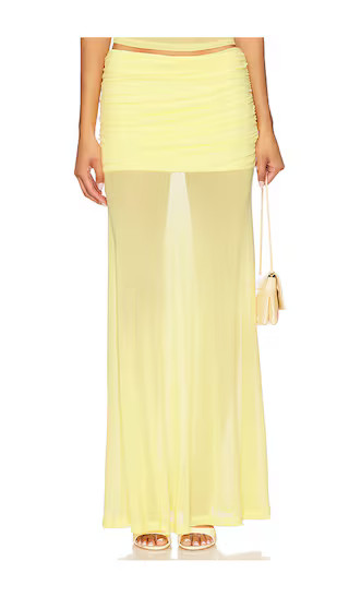 x REVOLVE Meila Maxi Skirt in Lemon | Revolve Clothing (Global)