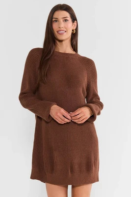 Brown Short Sweater Dress | Avara