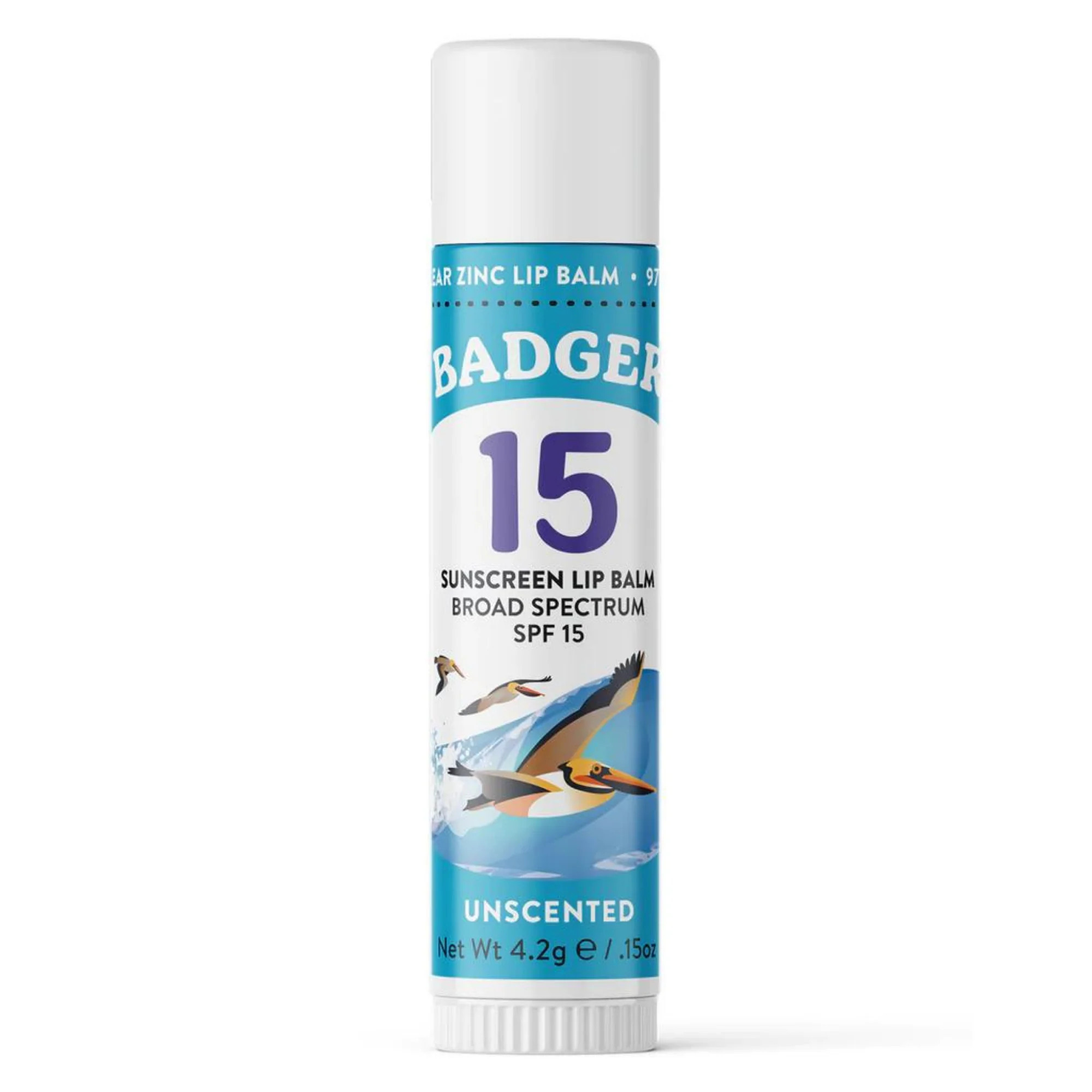 Badger SPF 15 Mineral Sunscreen Lip Balm (0.15 oz) #10084888 | Smallflower