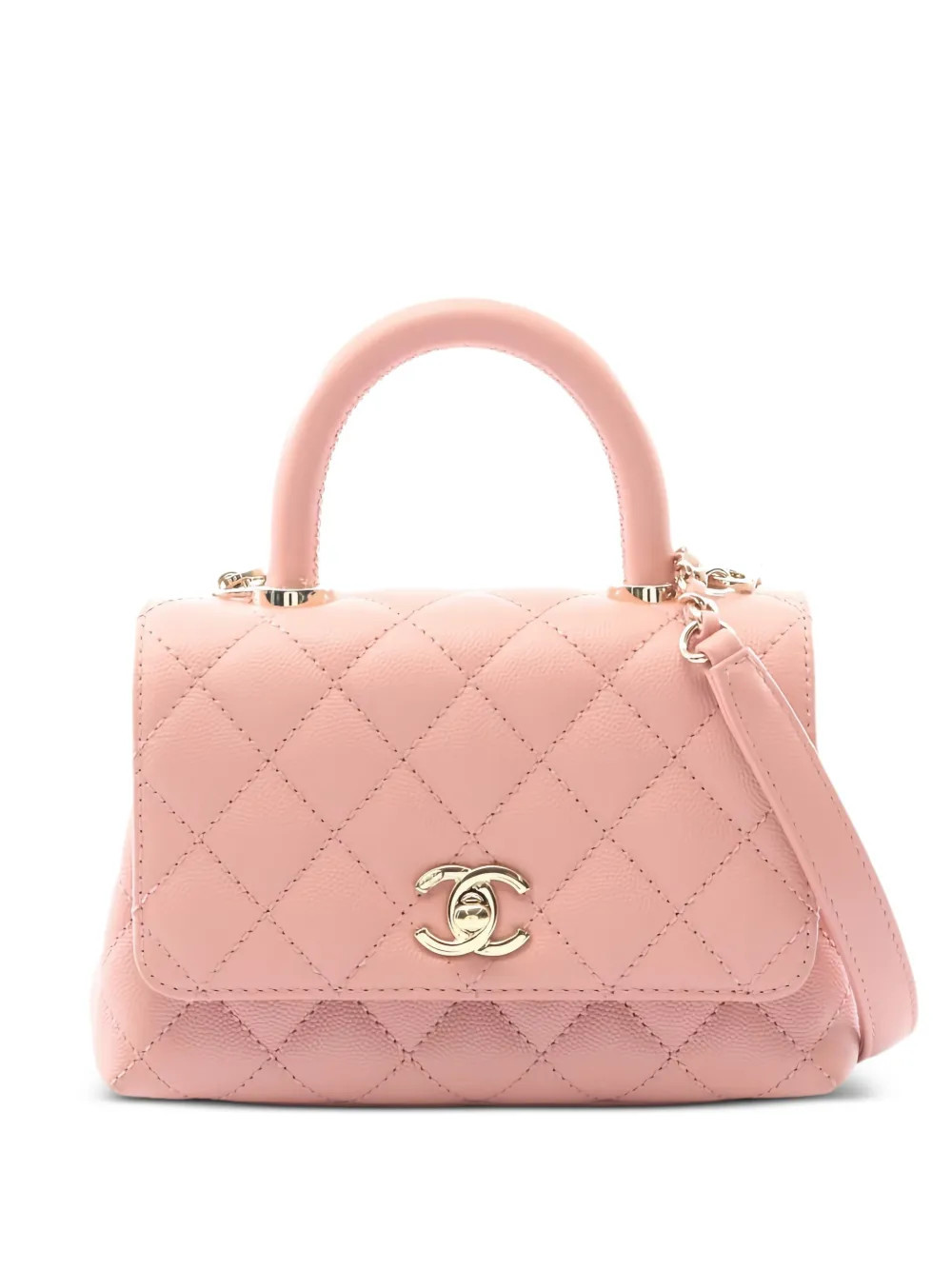 CHANEL Pre-Owned 2021 Coco Handle XXS tote bag - Pink | Farfetch Global