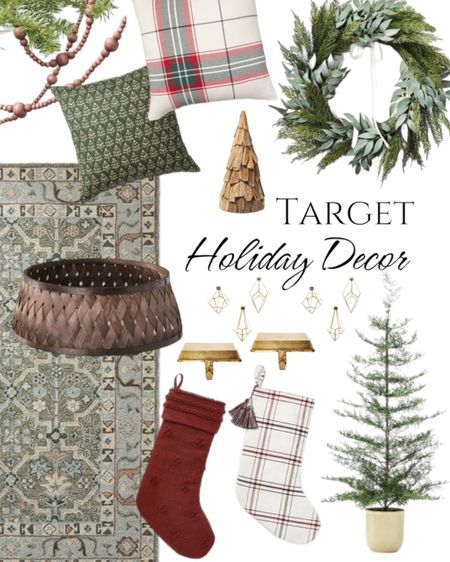 Target Holiday Decor | Christmas | tree | skirt | stockings | wreath | pillows | ornaments 

#LTKSeasonal #LTKhome