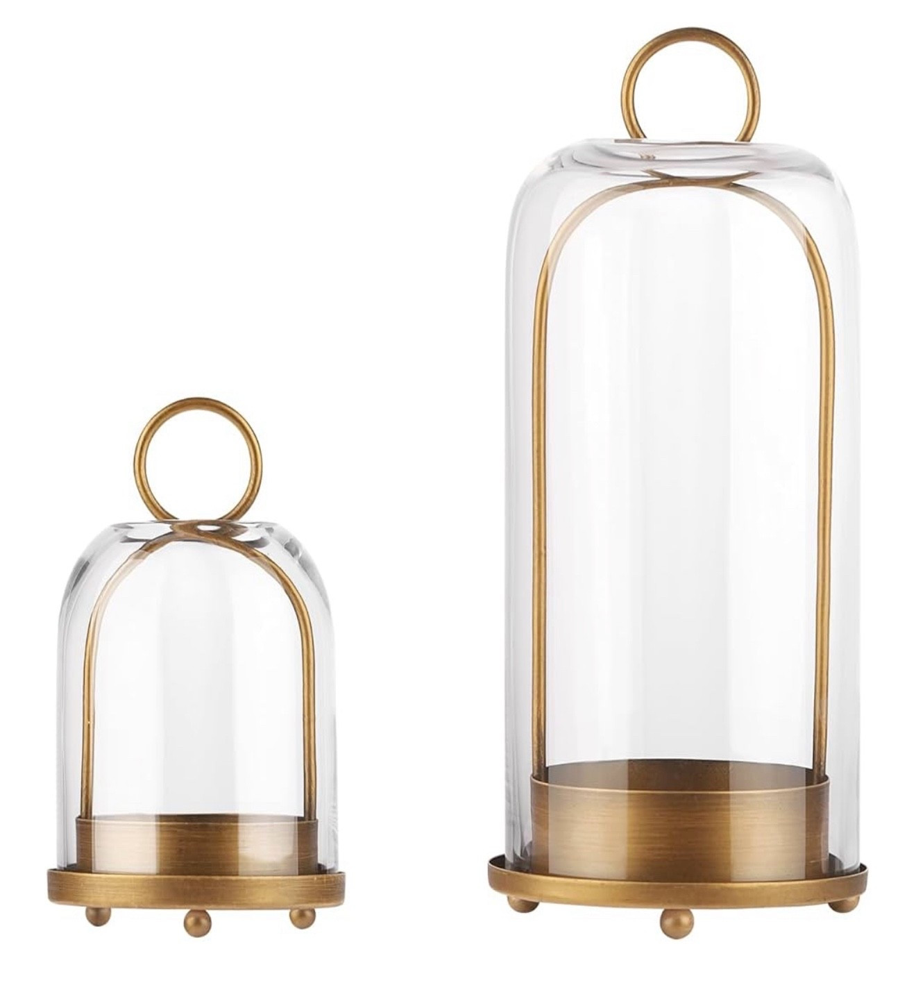 
5" & 4" Wide Versatile Metal Candle Holder with Handmade Sturdy Glass Dome in Brass for Pillar Candle & Plants, 5.1" xH11.8 4" xH7.5, Industrial, Farmhouse, Shabby Chic. (2, Brass, Large & Small)


#LTKSeasonal #LTKHome