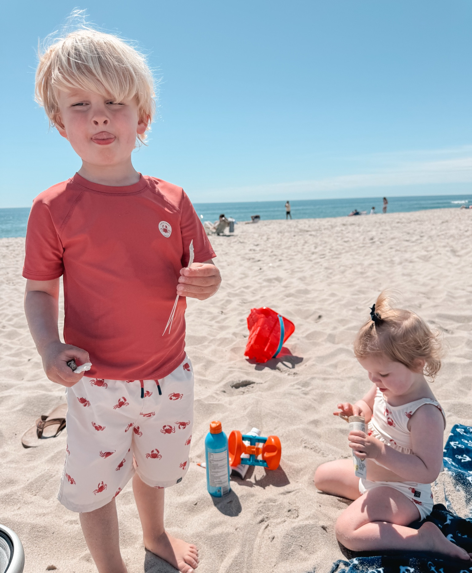 Cutest little crabs at the beach 🦀

#LTKBaby #LTKFamily #LTKSummerEdit