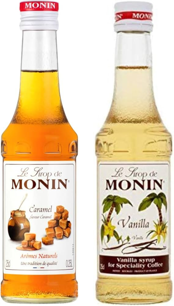 Coffee Syrup Bundle with Monin Vanilla Coffee Syrup 25cl and Monin Caramel Coffee Syrup 25cl (2 P... | Amazon (UK)