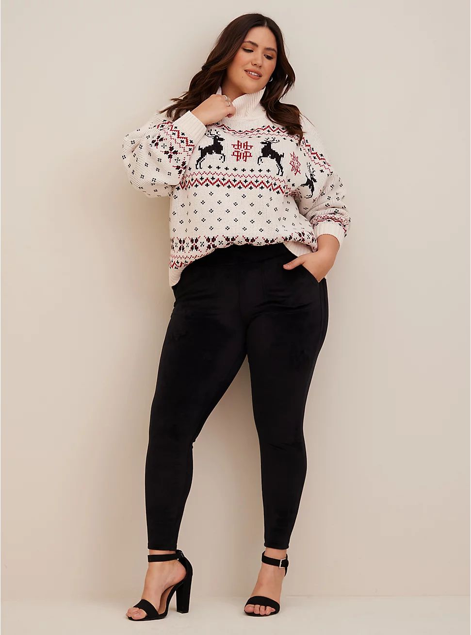 Full Length Signature Waist Velour Pocket Legging | Torrid (US & Canada)