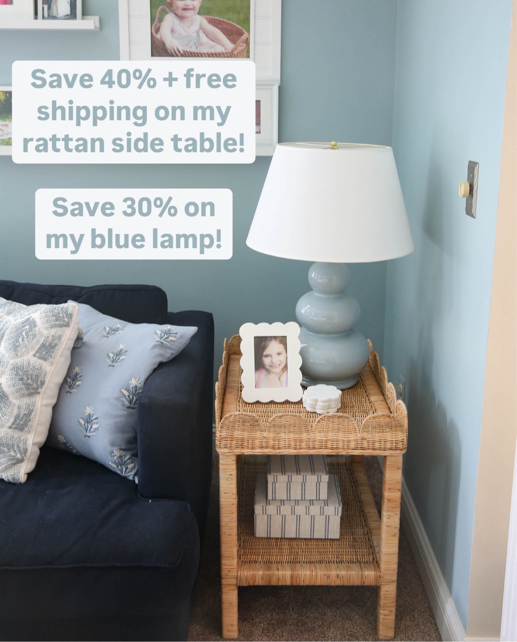 Black Friday and Cyber Monday deals on my scalloped rattan side table and blue lamp! 



#LTKHome #LTKSaleAlert #LTKFindsUnder100