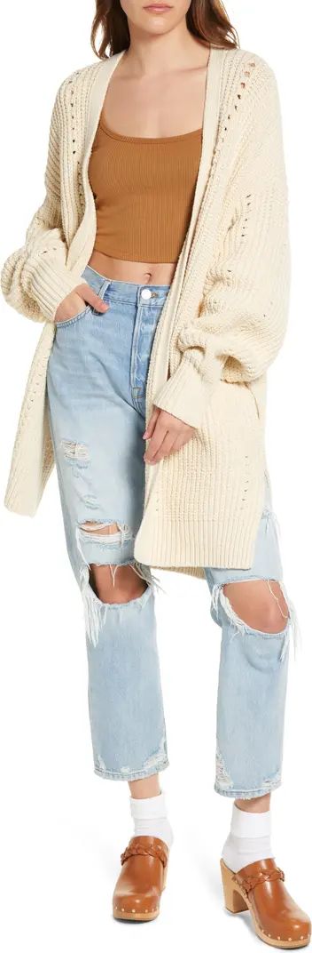 Free People Women's Dare to Dream Rib Cotton Blend Cardigan | Nordstrom | Nordstrom Canada