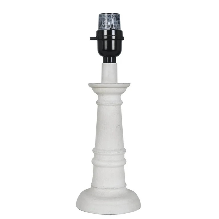 Mainstays Mix & Match Composite 11" Height White Wash Finish Accent Lamp Base | Walmart (US)