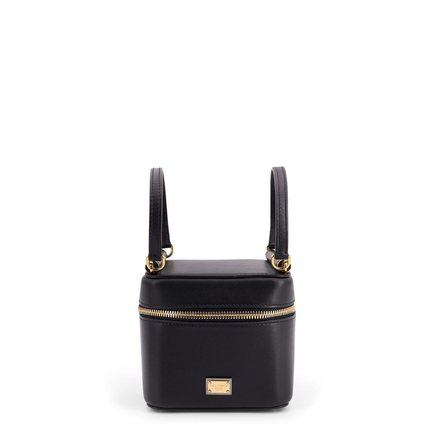 Dolce & Gabbana Black Leather Sicily Cube Handbag | Jomashop.com & JomaDeals.com