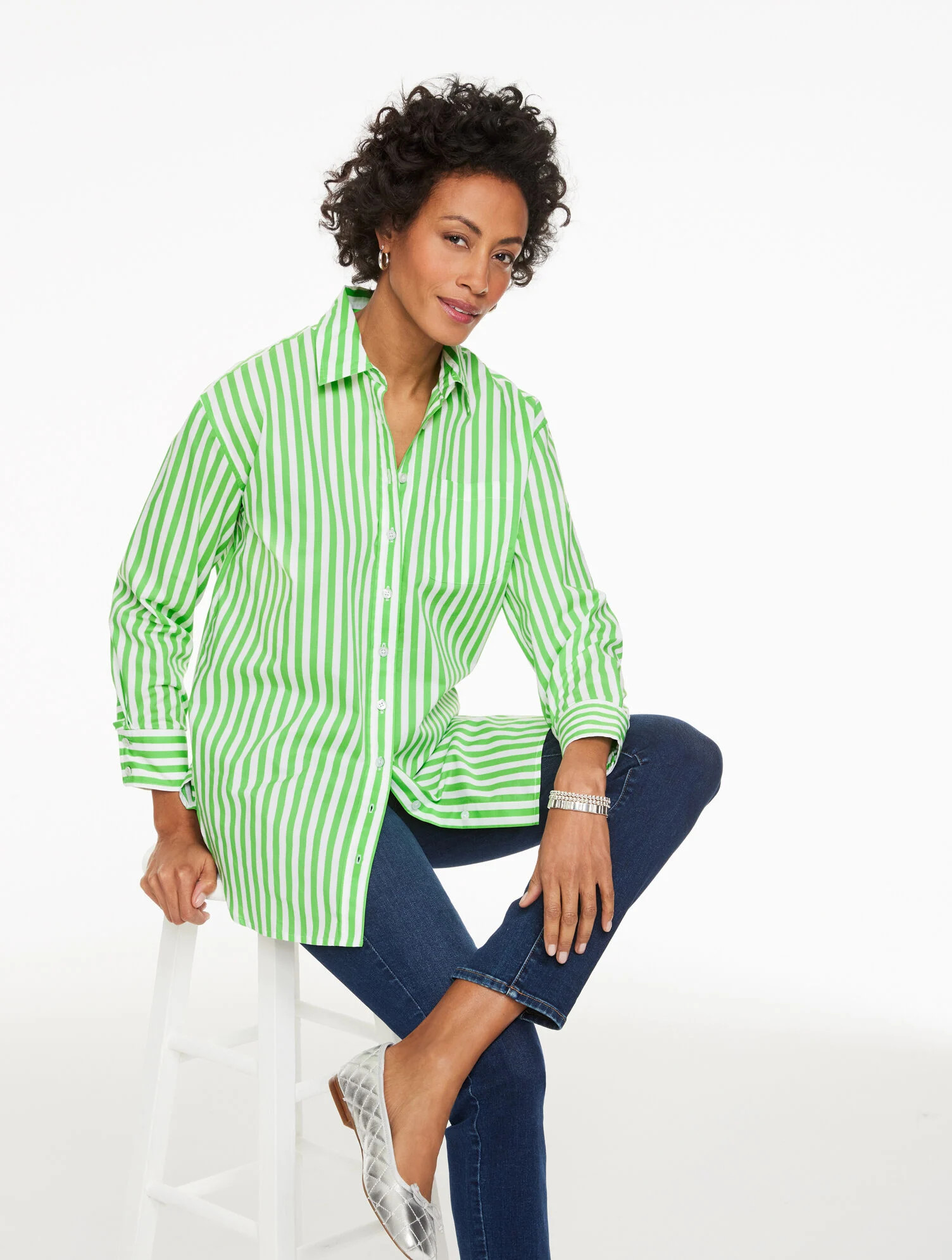 Everyday Relaxed Shirt - Airy Stripe | Talbots