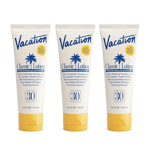 Vacation Classic Sunscreen Lotion SPF 30, Water-Resistant, Lightweight, Transparent on All Skin T... | Amazon (US)