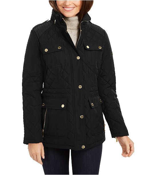 Hooded Quilted Anorak Coat, Created for Macy's | Macys (US)