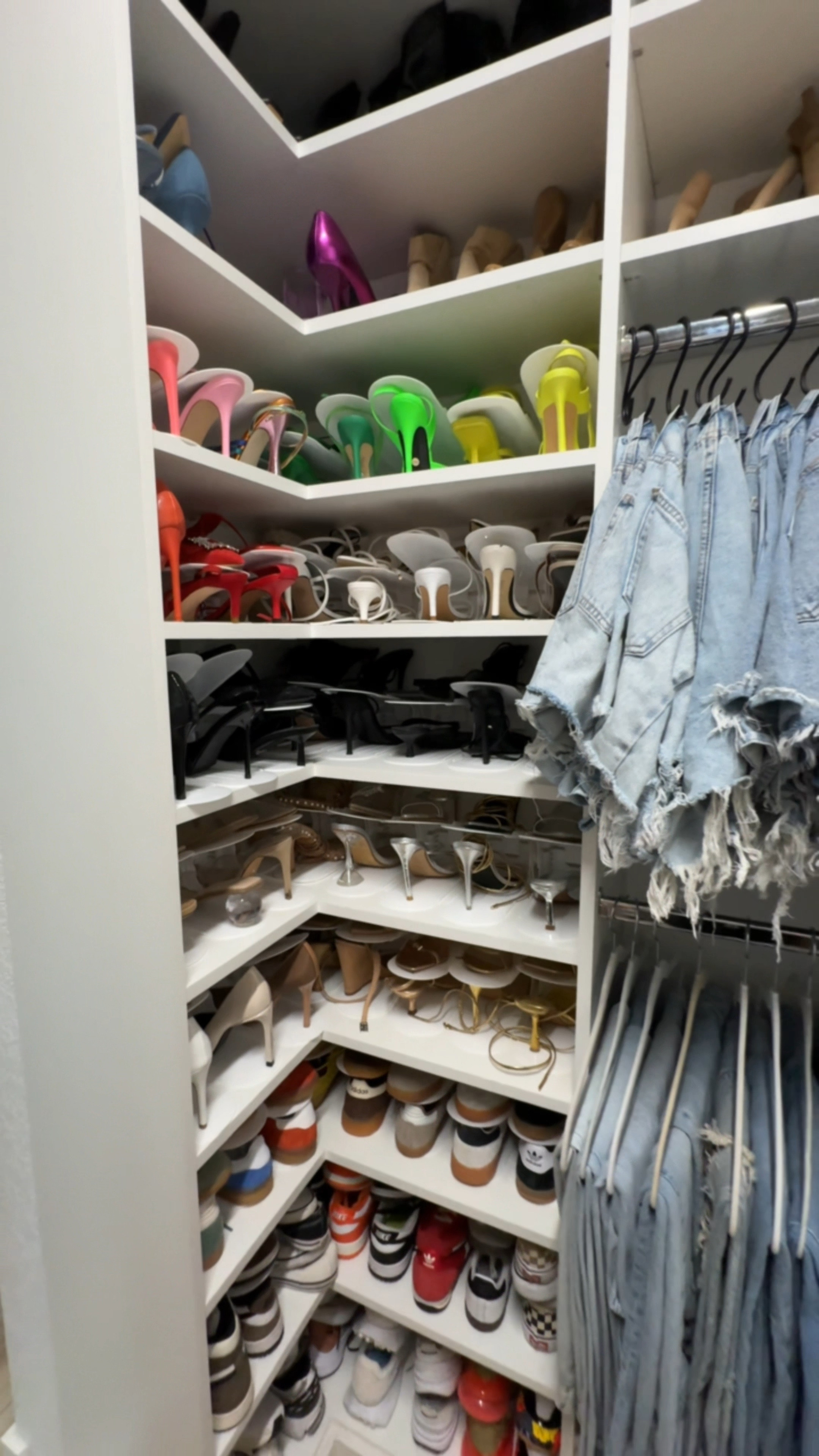 Closet organization! The shorts hooks and shoe space savers are game changers! 

#LTKShoeCrush #LTKHome #LTKStyleTip